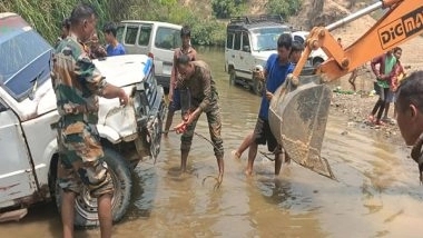 India News | Mizoram: Assam Rifles Assists Locals in Recovery of Stuck Vehicle from River Sekul