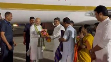 India News | Union Home Minister Amit Shah Reaches Tripura, is Slated to Address Poll Rally Tomorrow