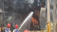 India News | Andhra Pradesh: Massive Fire Engulfs Godown in Ananthapuram District; No Casualties