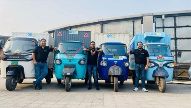 Business News | EV Startup OnEv Plans to Introduce 500 Electric 3-wheelers & 100 Electric Passenger 4-wheelers in Current Financial Year