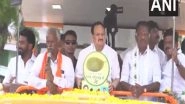India News | BJP President JP Nadda Holds Roadshow in TN's Ramanathapuram in Support of Former CM O Panneerselvam