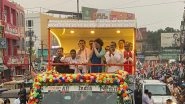 India News | Priyanka Gandhi Vadra Holds Roadshow in Agartala in Support of Congress' Tripura West Candidate