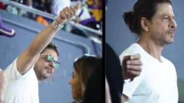 Entertainment News | Shah Rukh Khan Roots for KKR with His 'Pathaan' Director Siddharth Anand During RR Clash