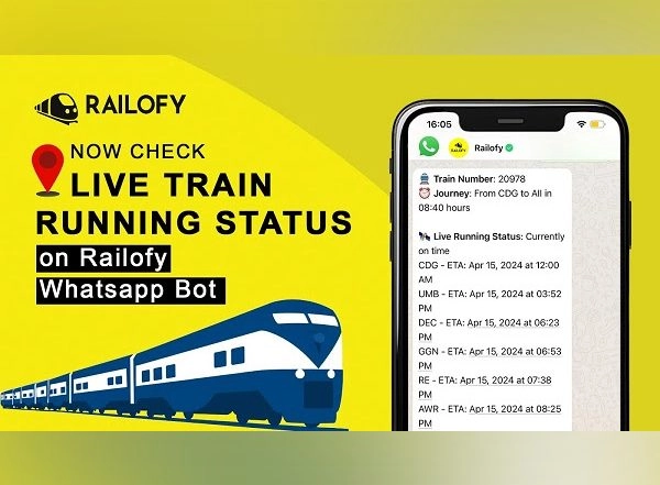 Business News | RAILOFY Launches Hassle-Free Train Live Running Status on WhatsApp