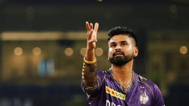 Sports News | IPL 2024: KKR Skipper Shreyas Iyer Fined for Maintaing Slow over Rate Against RR