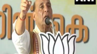 India News | Rajnath Singh Campaigns for Former Defence Minister AK Antony's Son in Kerala