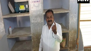 India News | Congress MP Manickam Tagore Casts Vote in Virudhunagar Parliamentary Constituency