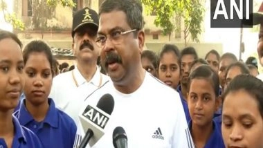 India News | Odisha: Union Minister Dharmendra Pradhan Interacts with Agniveer Aspirants in Sambalpur