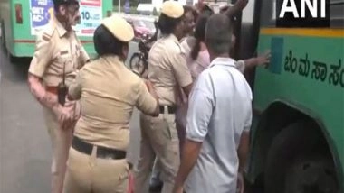 India News | Karnataka: Congress Workers Hold Protest Against Centre over Non-release of Relief Funds Ahead of PM Modi's Visit