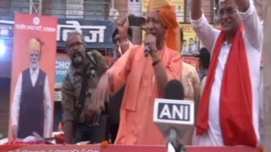 India News | LS Polls: UP CM Yogi Adityanath Holds Roadshows in Rajasthan's Jodhpur, Chittorgarh