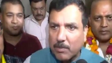 India News | AAP MP Sanjay Singh Alleges Conspiracy to Harm Delhi CM Kejriwal; Protest Held