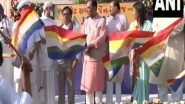 India News | Mahavir Jayanti 2024: Former Gujarat CM Vijay Rupani Flags off Yatra in Rajkot