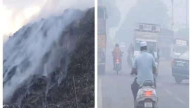 India News | Ghazipur Landfill Fire: Locals Grapple with Breathing Issues, Eye and Throat Irritation