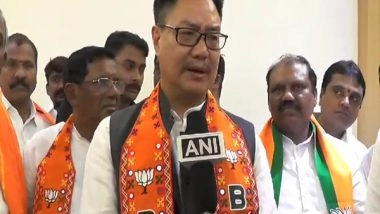 India News | Congress to Be in 'minus' in Lok Sabha Polls in Telangana: Union Minister Kiren Rijiju