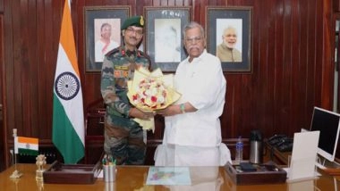 India News | Assam Rifles IG Manish Kumar Calls on Nagaland Governor