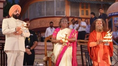 India News | President Droupadi Murmu Offers Prayers to Lord Hanuman at 'Parmarth Niketan' in Rishikesh