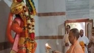 India News | UP CM Yogi Adityanath Offers Prayers on Hanuman Jayanti at Gorakhnath Temple