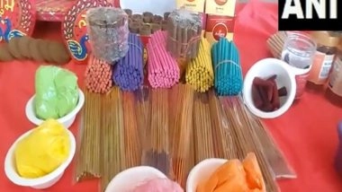 India News | MP: Women's Group Repurpose Used Flowers in Temples, Turn Them into Incense Sticks, Gulal