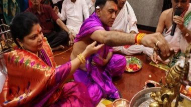 India News | Goa CM Offers Prayers at Mahalaxmi Prasanna Temple on His Birthday