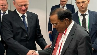 World News | NSA Ajit Doval Meets Russian Counterpart; Review Progress in Bilateral Cooperation