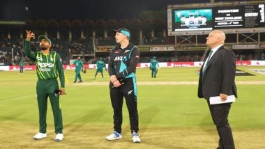 Sports News | Pakistan Captain Babar Azam Wins Toss, Opts to Bowl Against New Zealand in 4th T20I