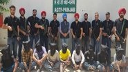 India News | Punjab Police Arrest 11 Members of Gangster Charanjit Singh Gang, Recover Huge Cache of Ammunition