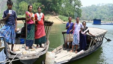 India News | LS Polls: People in Remote Tripura District Use Boats to Exercise Their Right to Vote