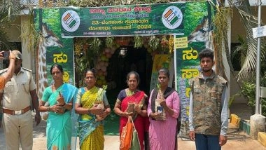 India News | Karnataka: Kanakapura's Forest-themed Polling Booth Set Up to Promote Voter Engagement, Environmental Awareness