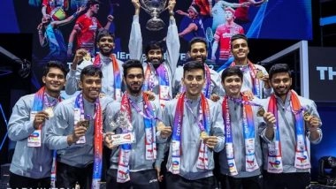 Sports News | Indian Men's Team Aim to Defend Thomas Cup Crown; Young Women's Contingent Will Compete to Script History in Uber Cup
