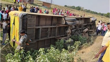India News | School Bus Overturns in Ranchi, Several Students Injured