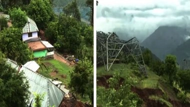 India News | Landslide Damages Roads and Houses in J-K's Ramban