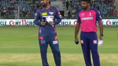 Sports News | IPL 2024: Rajasthan Royals Captain Sanju Samson Opts to Bowl Against Lucknow Super Giants