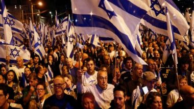 World News | Thousands Rally in Tel Aviv Against Netanyahu Government, in Support of Hostage Deal