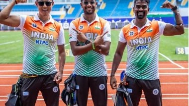 Sports News | Indian Archers Shine at Archery World Cup: Men's Recurve Team Secures Gold, Deepika Kumari Wins Silver