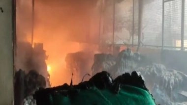India News | Andhra Pradesh: Fire Engulfs Fishing Materials Shop in Nellore District, No Casualties