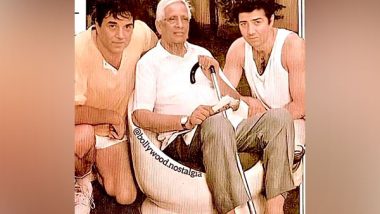 Dharmendra Shares Old Family Photo With Late Father Kewal Krishan and Son Sunny Deol; Actor Writes ‘Kaash! Maa Baap Ko Aur Waqt Diya Hota’ (View Pic)