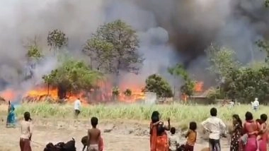 India News | Bihar: Massive Fire Creates Panic Amongst Residents; Damages Property in West Champaran