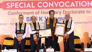 Business News | MAHE Celebrates Special Convocation for Conferment of Honorary Doctorate to K. V. Kamath