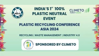 Business News | Climeto and APIC Partner to Host India's First 100% Plastic-Neutral Event : Plastic Recycling Conference Asia