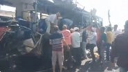 Road Accident on Mumbai-Agra Highway: Four Killed, 35 Hurt in Bus-Truck Collision in Maharashtra&rsquo;s Nashik (Watch Video)