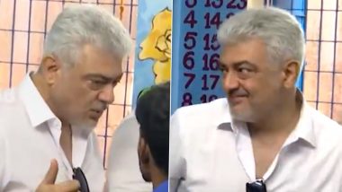 Lok Sabha Elections 2024: Ajith Kumar Spotted at Polling Booth in Chennai, Casts His Vote (Watch Video)