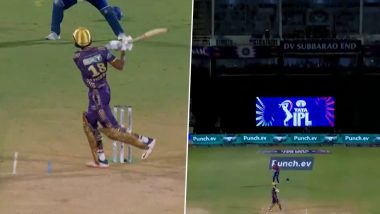 Angkrish Raghuvanshi Plays Innovative Shot En Route to Scoring Half-Century in His Debut Innings During DC vs KKR IPL 2024 Match (Watch Video)