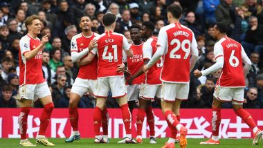 Tottenham Hotspur 2–3 Arsenal, Premier League 2023–24: Bukayo Saka and Kai Havertz Score As Gunners Triumph in North London Derby