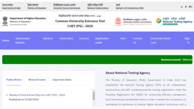 CUET PG Result 2024: Final Answer Key Out at pgcuet.samarth.ac.in, Common University Entrance Test Exam Results To Be Declared Soon; Know Steps To Check Scores