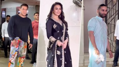 Salman Khan, Preity Zinta, Orry and More Celebs Grace Sohail Khan’s Star-Studded Eid Party (Watch Videos)