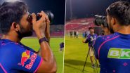 IPL 2024: Dhruv Jurel Uses a Professional Camera To Capture Moon’s Photo During Rajasthan Royals Training Session (Watch Video)