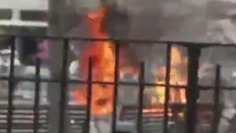 US Shocker: Man Sets Himself on Fire Outside Manhattan Criminal Courthouse in New York During Donald Trump's Hush Money Trial (Watch Video)