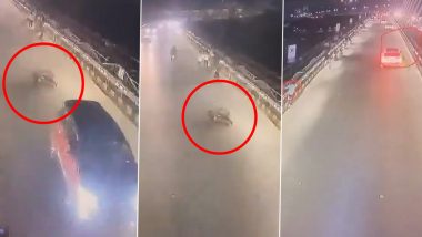 Hit-and-Run on Durgam Cheruvu Bridge: Man Dies, His Friend Seriously Injured After SUV Hits Them While Clicking Photos on Cable Bridge in Hyderabad (Watch Video)