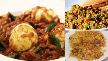 Indian Egg Recipes: From Kerala Egg Curry to Hyderabadi Egg Biryani, 5 Ways To Eat Eggs for Breakfast, Lunch or Dinner!