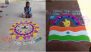 India National Elections 2024 Rangoli Designs With 'Vote for Better India' Patterns: From Ballot Boxes to the Inked Finger, Check Out Matdaan Rangoli Ideas Tutorial Pics & Videos